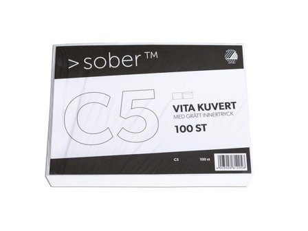 SOBER Kuvert C5 162x229mm remsa 100/fp - Lyreco - Emballage och lagerutrustning - Kuvert och postemballage - Kuvert - C5