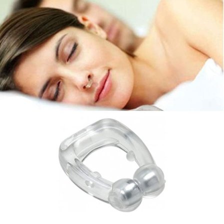 Magnetic Anti-Snoring Silicone Nose Clamp - Transparent