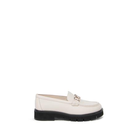 Salvatore Ferragamo, Rolo Lug Loafers Biały, Kobieta, Rozmiar: 38 EU