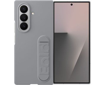 Samsung Galaxy Fold7 Silicone Case Gray - Mjukt silikonskal med ställ till Samsung Galaxy Z Fold7