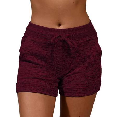 Kvinnor Activewear Casual Shorts Fickor Dragsko High Waist Sp