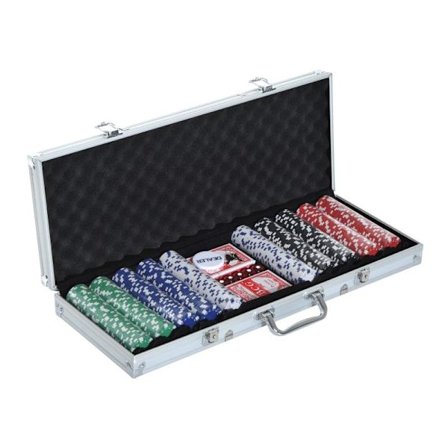 Rootz Poker Case Sæt - Poker Chips - Aluminium Case Poker - Polystyren - 55,5x22x6,5cm