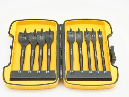 Ironside HCTG-F8S Centrumborrsats 9 delar, Borra & mejsla