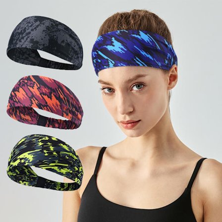 4-pakning sportpannebånd for menn, svettebånd og sportspannebånd for løping, cross-trening, yoga