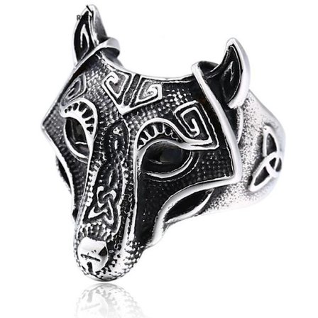 Ring - Norse Mythology - Wolf - Stainless steel - High quality