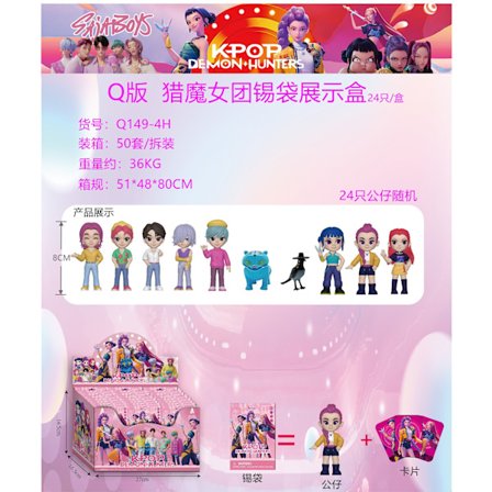 K-Pop Demon Hunters Chibi -hahmot | Söpöt Q-versioiset PVC-keräilynuket *24 Q-versiohahmoa*