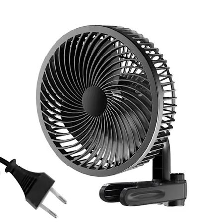 Stille 10-trins oscillerende bordventilator 6 tommer fleksibel clipmontering til hydroponik