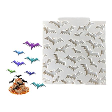 Flagermus Silikoneform Halloween Kage Cupcake Fondant Form Kagedekorationsværktøjer Slik Chokolade Gumpaste Forme DIY Håndværk