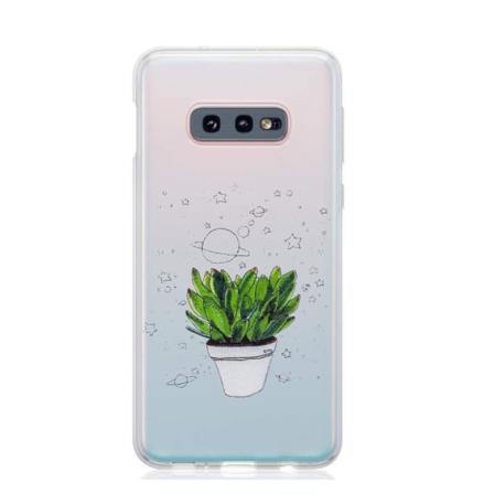 Usync Samsung Galaxy S10 - Design Skal - Plant Transparent