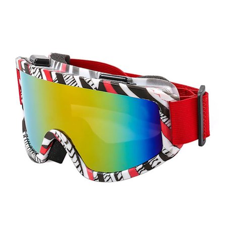 Store Ski Goggles med farverig linse, anti-kollision, anti-genskin linse, udendørs sportssne, snowboard til snowboarding og skiløb