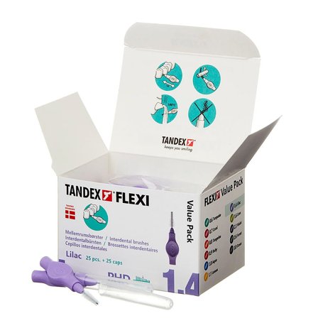 Tandex FLEXI Mellemrumsbørste Lilac, Medicin & Pleje, Mund & Tandpleje, Tandstikker