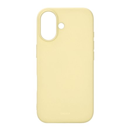 iPhone 17 cover – genbrugssilikone, citron, mat finish