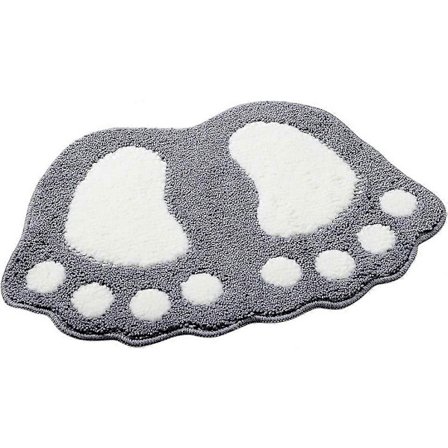 Skridsikker badeværelsesmåtte, badeværelses brusemåtte store fødder fluffy måtte absorberende gulvmåtte dørmåtte (40*60CM, grå)