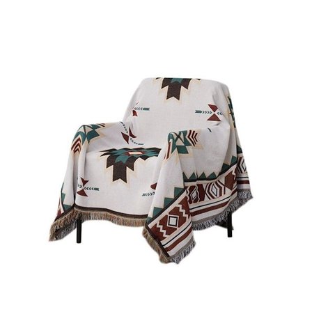 Sommarfilt boho bomull, filtar, gosig filt, vändbar filt, beige