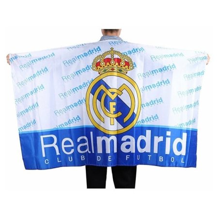 Real Madrid Kappe Bar Dekorasjoner (VM 2022) (100% polyester og størrelse 86*135)