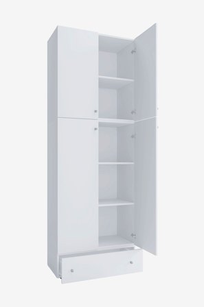 VCM - Vcm Kenkäkaappi Lona Xxl saranaovet - Laatikolla varustettuna. - Valkoinen - Kenkäkaapit - - Homeroom