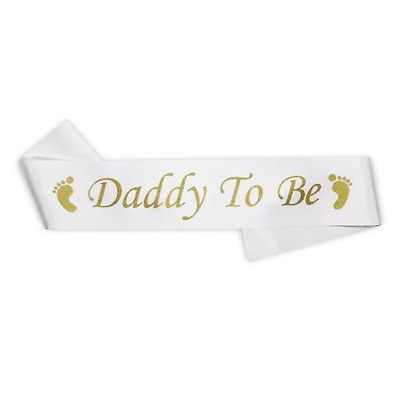 Daddy To Be Sash Baby Shower Fest Dekoration Køn Afsløring