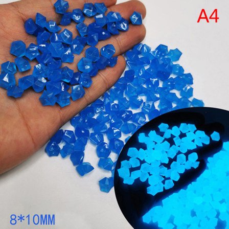 300 stk Hagedekor luminescerende steiner Glød i mørke dekorative småstein