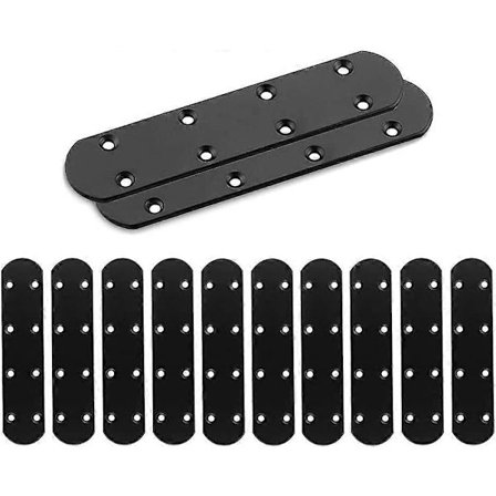 12-pack Acsergery Rak Stålfäste, Rakt Hörnstöd, 168 mm x 38 mm x 3 mm, Gåva