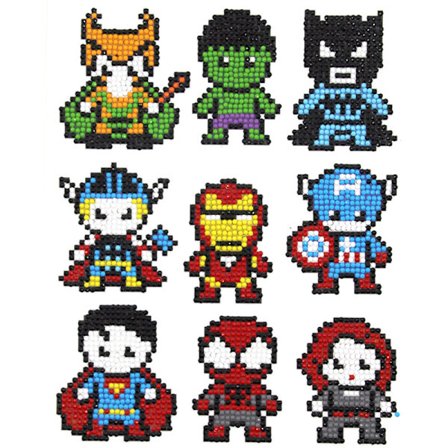 9 st DIY- diamond painting för barn Diamond Dotz-kit Målning av Numbers Diamonds-klistermärken 5D-diamantpussel (hjältemönster)