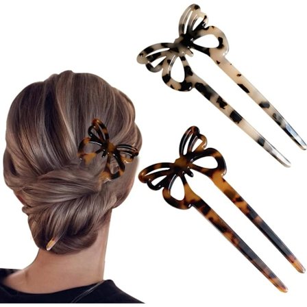 Hiuspinnihaarukkeet 2 kpl Perhosen muotoiset hiuspinnit Hiusharukat Retro Elegantti Prong Updo Chignon hiuspinni naisille