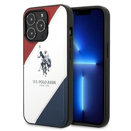 US Polo USHCP14XPSO3 iPhone 14 Pro Max 6.7" hvid/hvid Tricolor Embossed