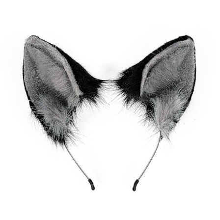 Söpö kettu susi kissa korva panta hiuspanta cosplay live headwear harmaa