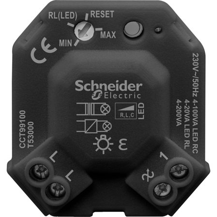 Schneider Electric WDE008301 Dimmerpuck 100 W, Strømbrytere & vegguttak
