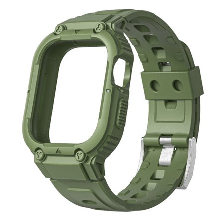 Apple Watch Series 8 (45 mm) klockarmband i silikon - Militärgrön