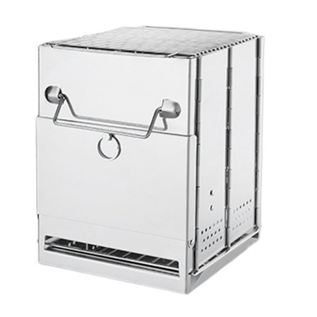 Sammenleggbar vedfyrt ovn Bærbar lett piknikgrill for campingvandring Medium