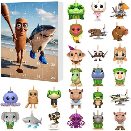 Tung Tung Tung Sahur Adventskalender, 24 dagars nedräkningskalender, 2025 Adventskalender Kollektion Dekorativ gåva F—yux{FY}