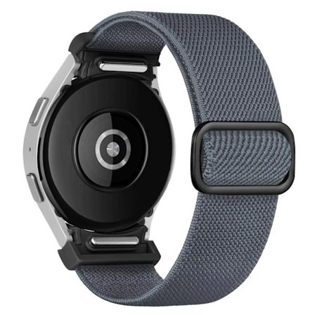 Nylonpunosranneke Samsung Galaxy Watch 7/6/5/4 40mm 44mm kelloon (Harmaa sininen)