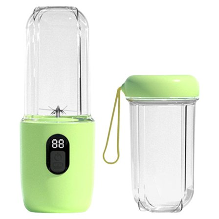 USB Ladattava Kannettava Tehosekoitin Matkamehustin 500ml Kapasiteetti Ystäville Pirtelöt Fitness, vihreä