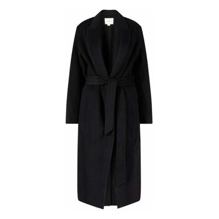 Vince, Belted Coats Zwart, Dames, Maat:M