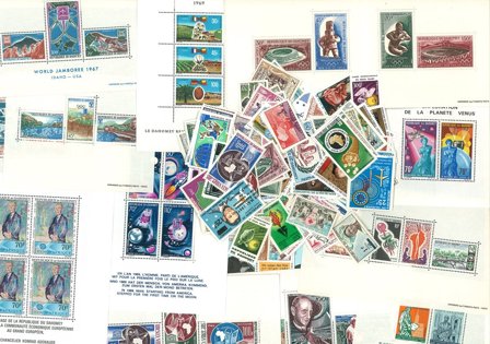 Dahomey - 174 frimærker og 12 miniark - Postfrisk