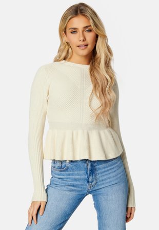 ONLY Fia Katia L/S Peplum Whitecap Gray Melang Klær