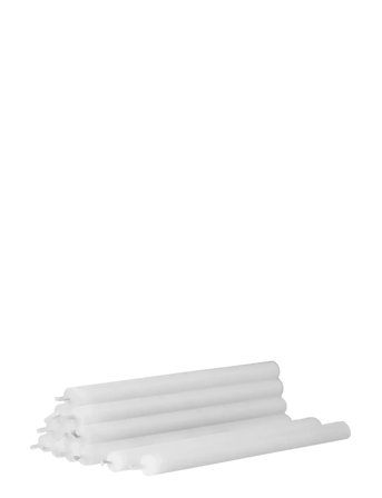 STOFF Nagel Stoff Nagel Taper Candles, Box With 12 Pieces - White - ONE SIZE