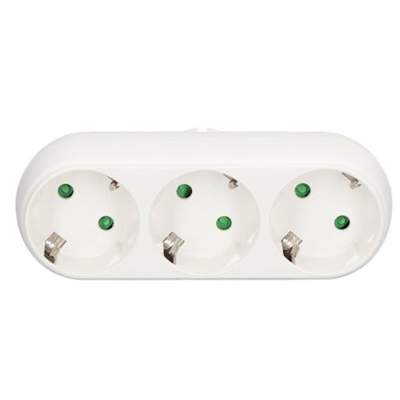 Stikadapter 16A 250V EU Standard PC 3-vejs vandtæt stikkontakt til udendørs rejser