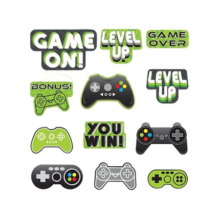 Minecraft 12 Level Up Game Controller Födelsedagsklipp (12-pack)