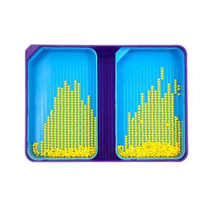 5D diamantmalerbakkesæt Diamantkunstopbevaringsboks BLÅT SÆT 1