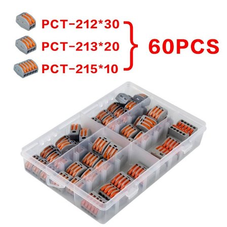 60 STK Elektrisk ledningsstik Kabelstik Hurtig splejsning