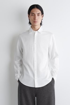 COS Men's Tailored Cotton Shirt in White