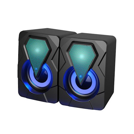 Valoa lähettävä tietokonekaiutin Usb-matkapuhelin kannettava tietokone Pöytätietokone Mini-kaiutin Hifi-stereokaiutin Kaapelinen subwoofer 