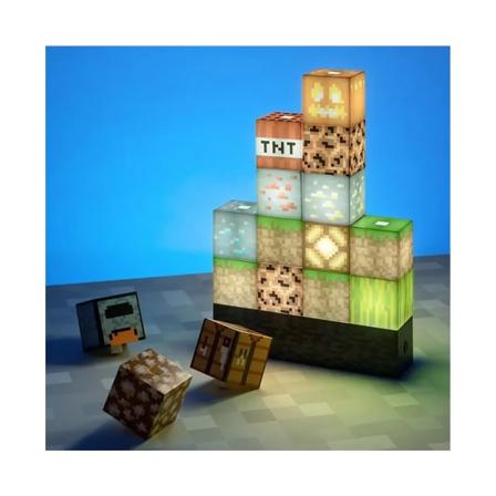 Minecraft Paladone Block Building Light DIY Lelu Kauppatavara Lahja