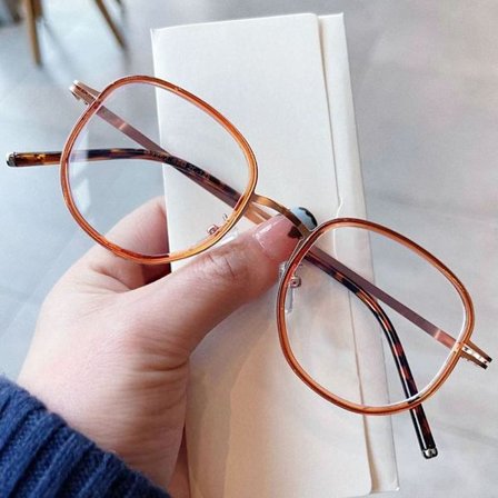 Anti-Blue Light Glasögon Överdimensionerade glasögon ORANGE