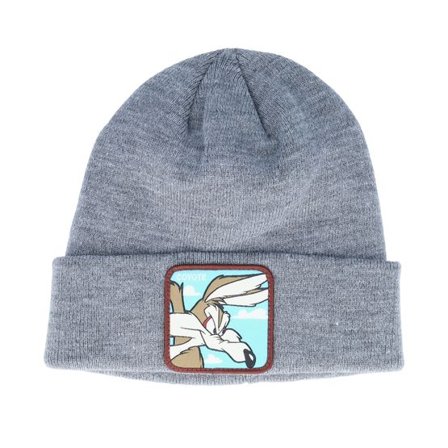 Capslab - Grå cuff Beanie - Kids Looney Tunes Coyote Grey Cuff @ Hatstore