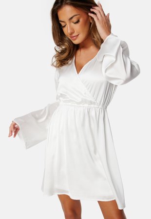 Bubbleroom Occasion Malique Satin Dress White Klær