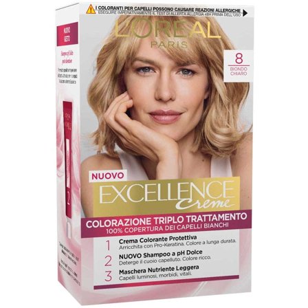 L'Oréal Paris Excellence Tinta Capelli 8 Biondo Chiaro 1 Pezzo