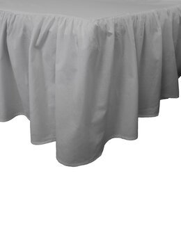 Sengekappe med flæse Grå