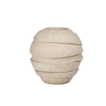 Beige hartsi Globo-maljakko, 31.4x31.4x31.7 cm